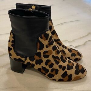 Michael Kors Collection Boots Size 38 Leather Animal Print Made In Italy